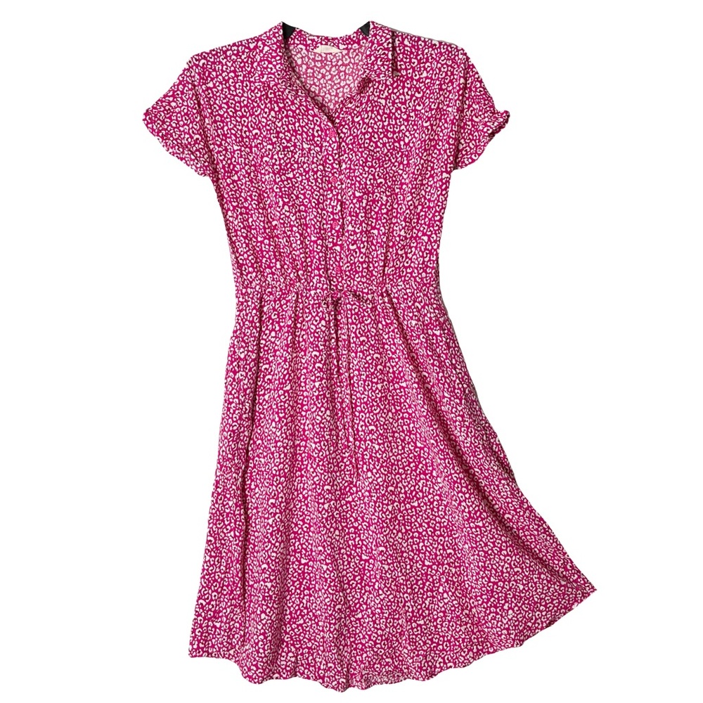Nwot Hush Hattie Dress UK 10 Pink Shirt Leopard